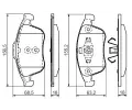 BOSCH Sada brzdových destiček - kotoučová brzda BO 0986494381, 0 986 494 381