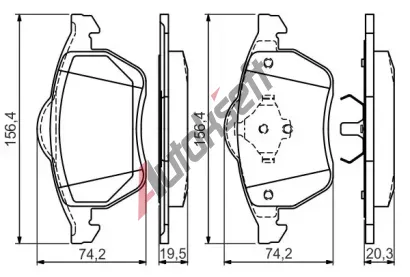 BOSCH Sada brzdovch destiek BO 0986494390, 0 986 494 390