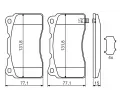 BOSCH Sada brzdovch destiek - kotouov brzda BO 0986494395, 0 986 494 395