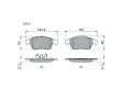 BOSCH Sada brzdovch destiek - kotouov brzda BO 0986494401, 0 986 494 401