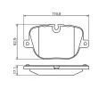 BOSCH Sada brzdovch destiek - kotouov brzda BO 0986494409, 0 986 494 409