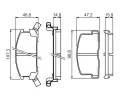 BOSCH Sada brzdovch destiek - kotouov brzda BO 0986494412, 0 986 494 412