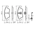 BOSCH Sada brzdovch destiek - kotouov brzda BO 0986494456, 0 986 494 456