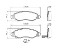 BOSCH Sada brzdovch destiek - kotouov brzda BO 0986494458, 0 986 494 458