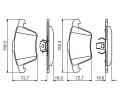 BOSCH Sada brzdovch destiek BO 0986494492, 0 986 494 492