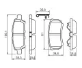BOSCH Sada brzdovch destiek BO 0986494502, 0 986 494 502