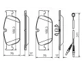 BOSCH Sada brzdovch destiek BO 0986494526, 0 986 494 526