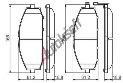 BOSCH Sada brzdovch destiek BO 0986494560, 0 986 494 560