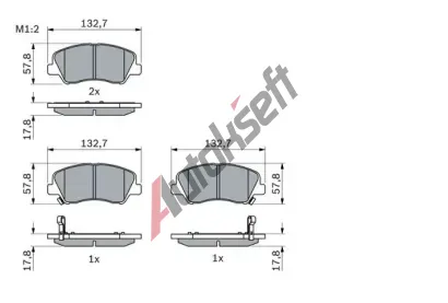 BOSCH Sada brzdovch destiek BO 0986494563, 0 986 494 563