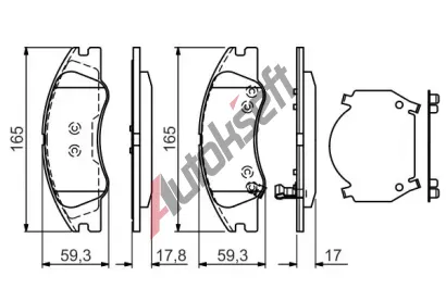 BOSCH Sada brzdovch destiek BO 0986494577, 0 986 494 577