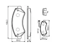 BOSCH Sada brzdovch destiek BO 0986494589, 0 986 494 589