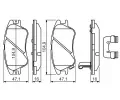 BOSCH Sada brzdovch destiek BO 0986494630, 0 986 494 630