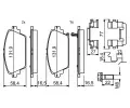 BOSCH Sada brzdovch destiek BO 0986494633, 0 986 494 633