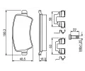 BOSCH Sada brzdovch destiek BO 0986494641, 0 986 494 641