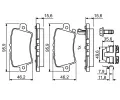 BOSCH Sada brzdovch destiek BO 0986494642, 0 986 494 642