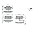 BOSCH Sada brzdovch destiek BO 0986494660, 0 986 494 660