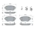 BOSCH Sada brzdovch destiek BO 0986494676, 0 986 494 676