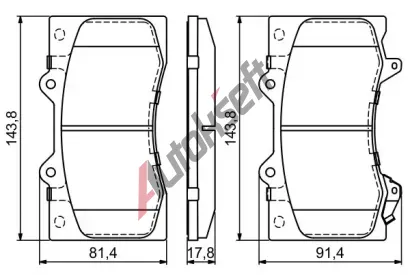 BOSCH Sada brzdov�ch desti�ek BO 0986494693, 0 986 494 693