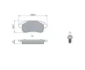 BOSCH Sada brzdovch destiek BO 0986494723, 0 986 494 723