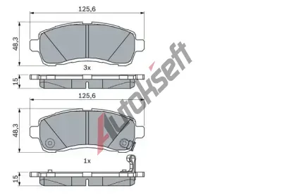 BOSCH Sada brzdovch destiek BO 0986494754, 0 986 494 754