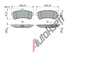 BOSCH Sada brzdovch destiek BO 0986494764, 0 986 494 764