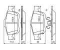 BOSCH Sada brzdovch destiek BO 0986494801, 0 986 494 801
