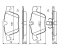 BOSCH Sada brzdovch destiek BO 0986494808, 0 986 494 808