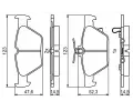 BOSCH Sada brzdovch destiek BO 0986494836, 0 986 494 836