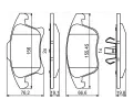 BOSCH Sada brzdovch destiek BO 0986494837, 0 986 494 837