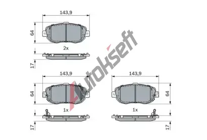 BOSCH Sada brzdovch destiek BO 0986494882, 0 986 494 882