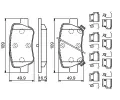 BOSCH Sada brzdovch destiek BO 0986494933, 0 986 494 933