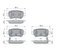 BOSCH Sada brzdovch destiek BO 0986494954, 0 986 494 954