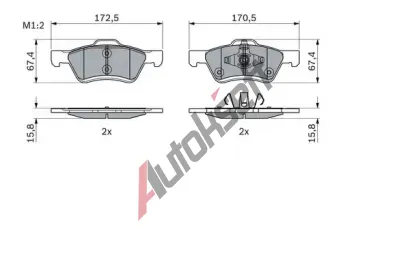 BOSCH Sada brzdovch destiek BO 0986494960, 0 986 494 960