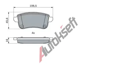 BOSCH Sada brzdovch destiek BO 0986494978, 0 986 494 978