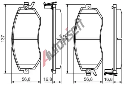 BOSCH Sada brzdovch destiek BO 0986495125, 0 986 495 125