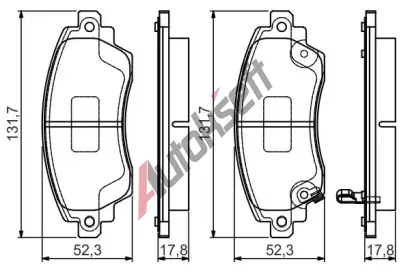 BOSCH Sada brzdovch destiek BO 0986495132, 0 986 495 132