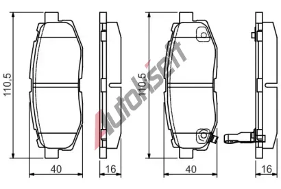 BOSCH Sada brzdovch destiek BO 0986495135, 0 986 495 135