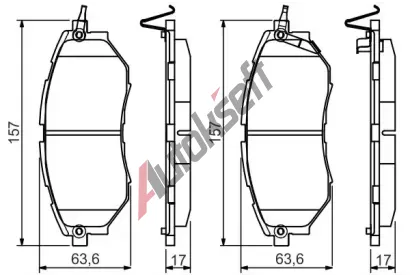 BOSCH Sada brzdovch destiek BO 0986495156, 0 986 495 156