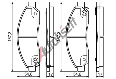 BOSCH Sada brzdovch destiek BO 0986495159, 0 986 495 159