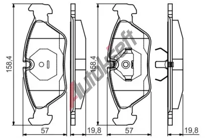 BOSCH Sada brzdovch destiek BO 0986495162, 0 986 495 162