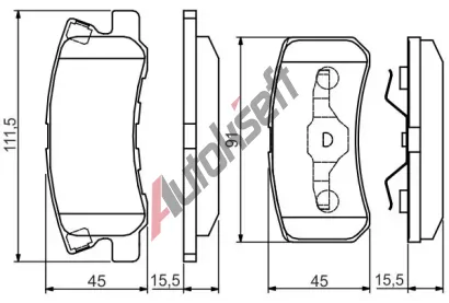 BOSCH Sada brzdovch destiek BO 0986495172, 0 986 495 172