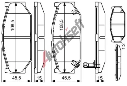 BOSCH Sada brzdovch destiek BO 0986495308, 0 986 495 308