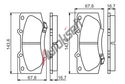 BOSCH Sada brzdovch destiek BO 0986495352, 0 986 495 352