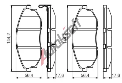 BOSCH Sada brzdovch destiek BO 0986495353, 0 986 495 353