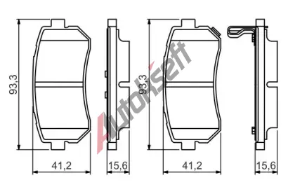 BOSCH Sada brzdovch destiek BO 0986495354, 0 986 495 354