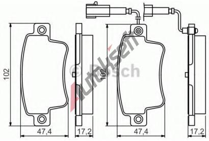BOSCH Sada brzdovch destiek BO 0986495355, 0986495355