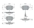 BOSCH Sada brzdovch destiek BO 0986495412, 0 986 495 412