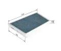 BOSCH Filtr vzduchu v interiru + BO 0986628503, 0 986 628 503
