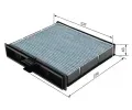 BOSCH Filtr vzduchu v interiru + BO 0986628527, 0 986 628 527