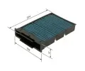 BOSCH Filtr vzduchu v interiru FILTR+ BO 0986628552, 0 986 628 552